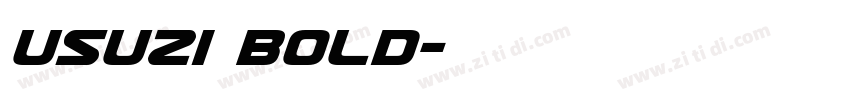 Usuzi Bold字体转换